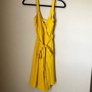 Yellow Wrap Dress